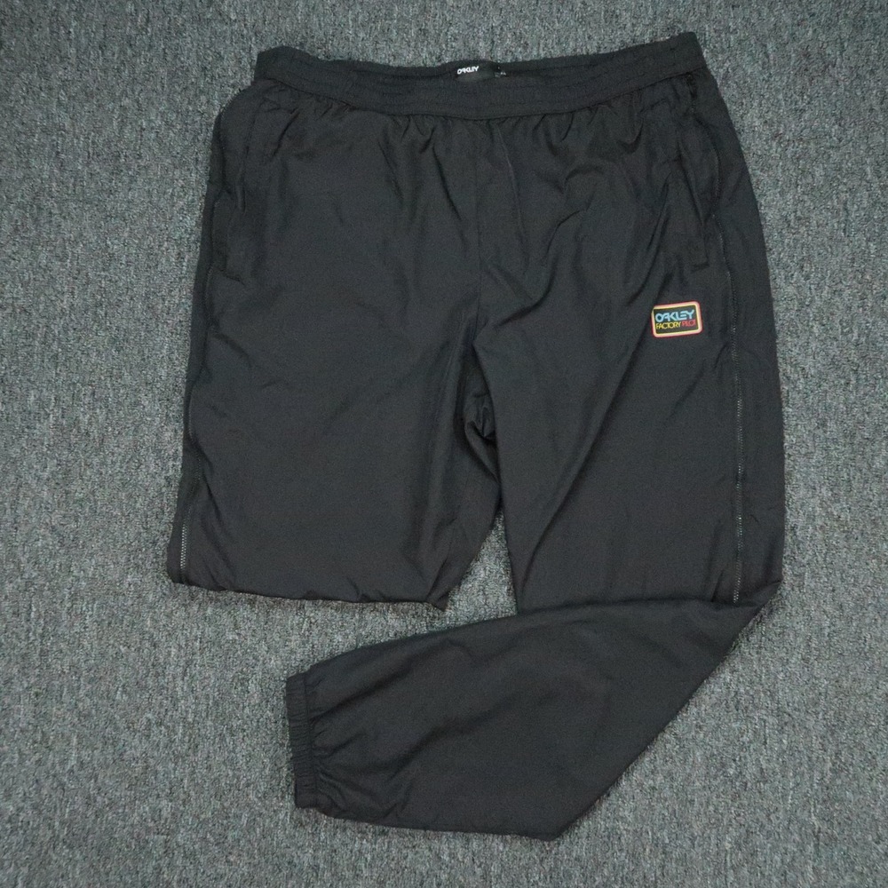 Oakley Pants Mens XXL Black Factory Pilot Track Athletic Tapered Full Zip Sides